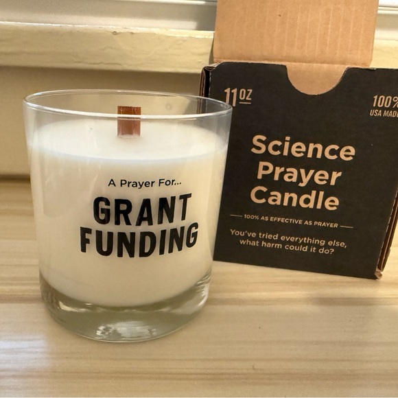 Cognitive Surplus Other - Cognitive Surplus Grant Funding Science Prayer Candle - White